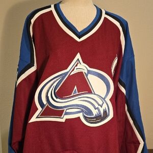 VINTAGE AUTHENTIC 90s JOE SAKIC AVALANCHE HOCKEY JERSEY  KOHO XL